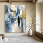Urban Figure Abstract Painting for Modern City Interiors GAB0750