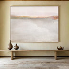 Soft Lake Abstract Painting for Tranquil Bedrooms YHT120