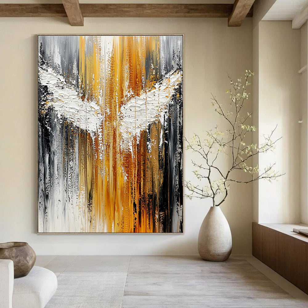 Winged Abstract - Symbolic Abstract Painting GAB0634