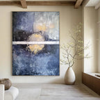 Sunset Reflection Abstract - Serene Landscape Abstract Painting GAB0654