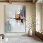 Urban Reflection Abstract Painting for Modern - Styled Lofts GAB1078