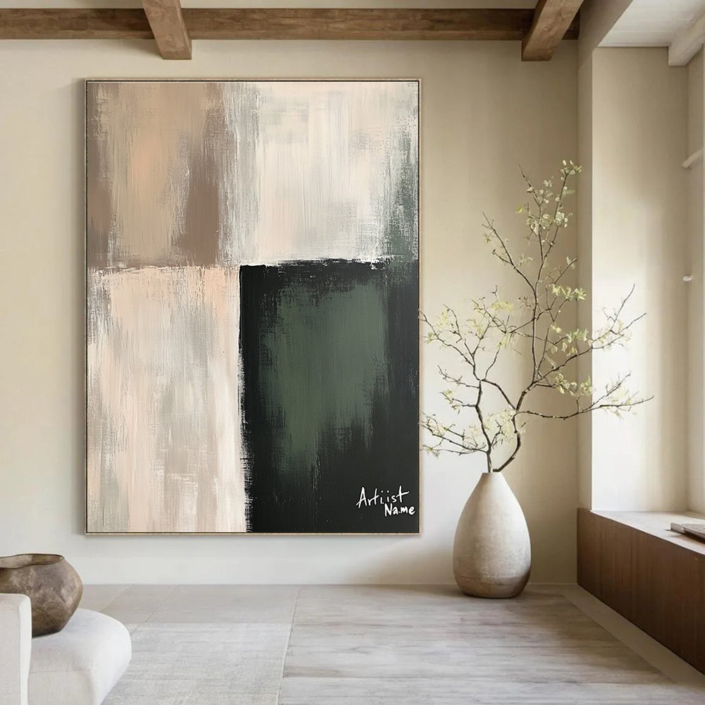 Contrasting Color Blocks Abstract Painting of Modern Simplicity GAB0208