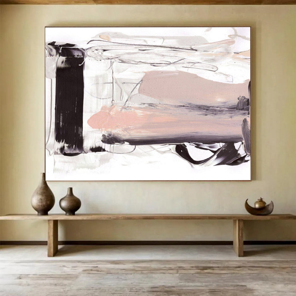 Elegant Tone Abstract Painting for Sophisticated Lounges YHT143