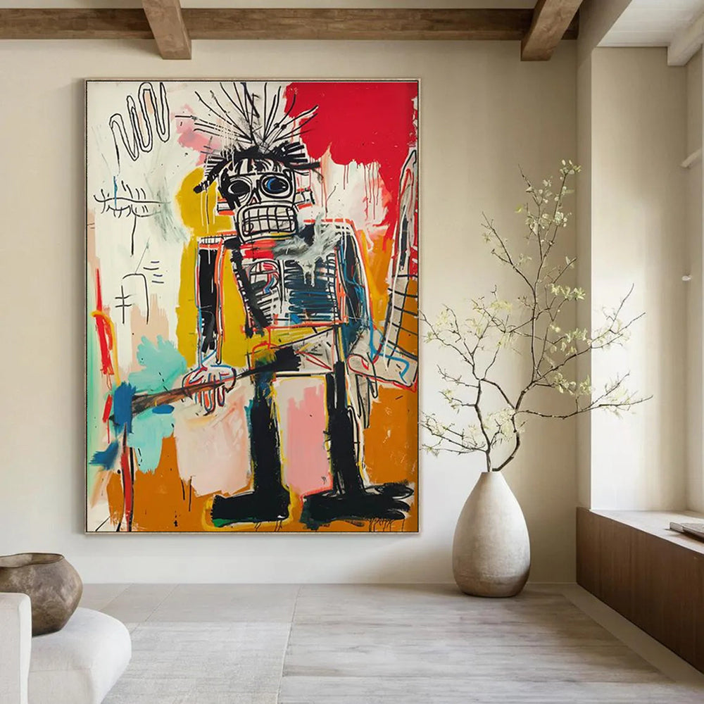 Abstract Punk - Inspired Figure Painting for Alternative Youth Hangouts HENG109