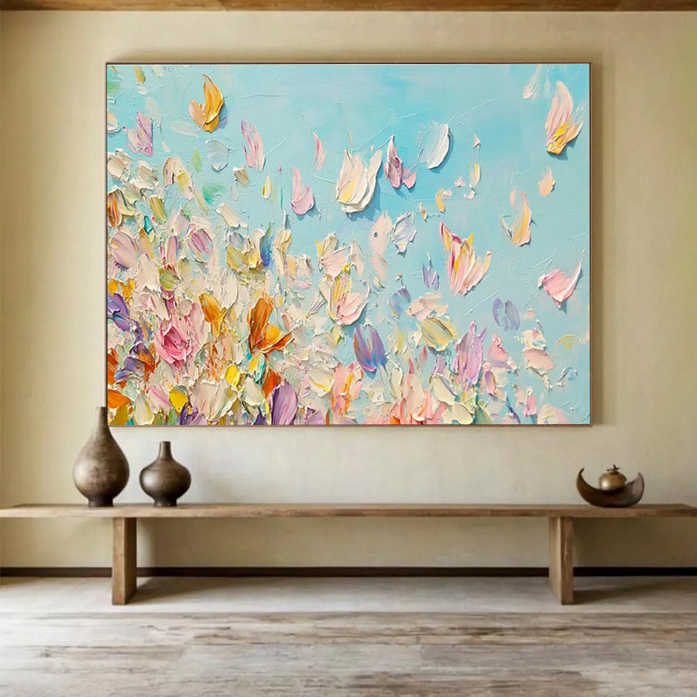 Colorful Petal Abstract Painting for Floral - Themed Boutiques YHT410