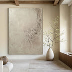 Textured Beige Canvas Minimalist Abstract Painting GAB0355