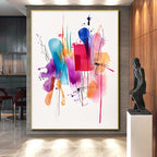 Colorful Watercolor Abstract Painting with Fluid Beauty WINK735