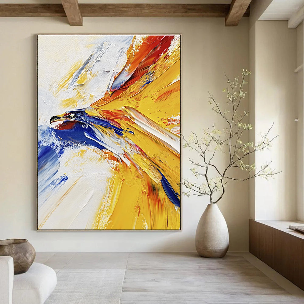 Colorful Eagle - Themed Abstract Painting for Patriotic Spaces GAB0900