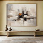 Modern Abstract Cityscape Painting for Contemporary Office Spaces YHT322