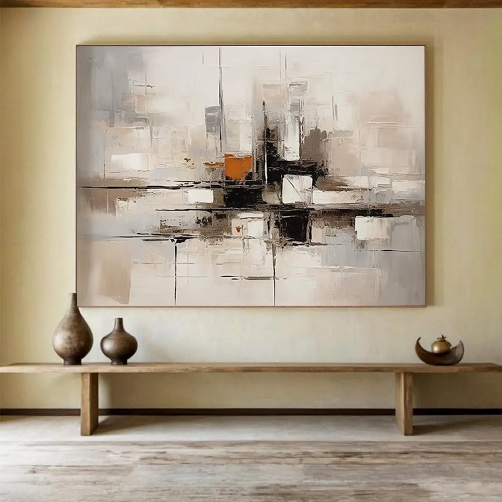 Modern Abstract Cityscape Painting for Contemporary Office Spaces YHT322