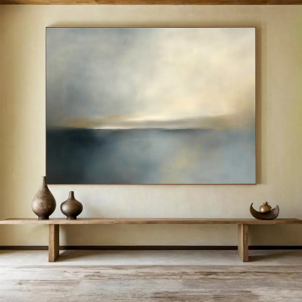 Blurred Horizon Abstract Painting with Soft Focus ABS239
