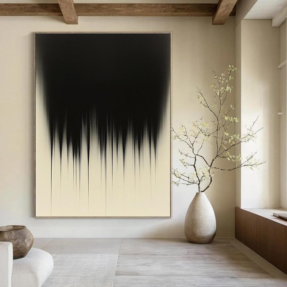 Black Gradient Art Subtle Monochrome Abstract Painting GAB0221