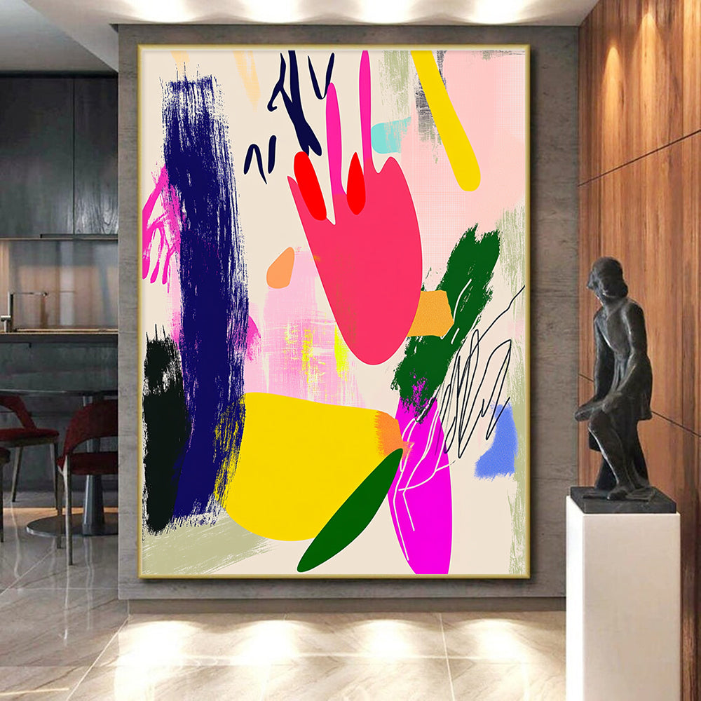 Colorful Abstract Shapes Painting with Playful Energy WINK312