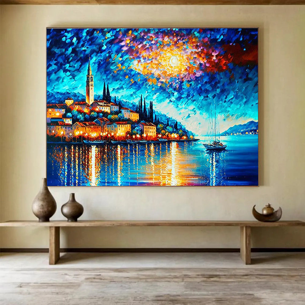 Colorful Tree Radiance Abstract Painting for Vibrant Living Spaces YHT300