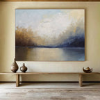 Soft Landscape Abstract Painting for Serene Retreats YHT009