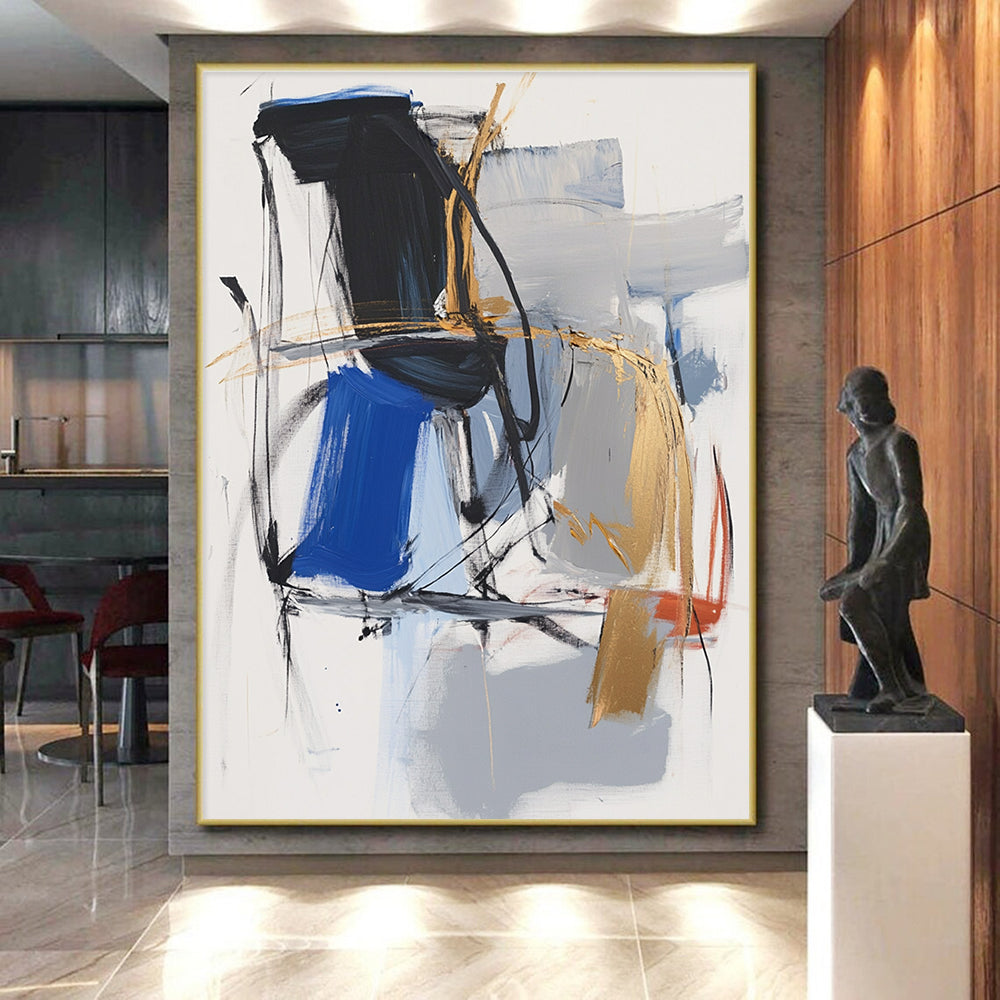 Color - Accented Abstract Painting with Dynamic Energy WINK804