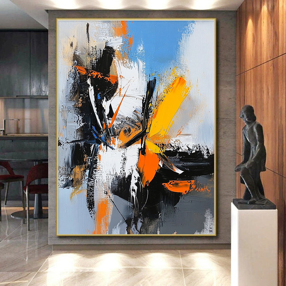 Colorful Abstract Shapes Painting with Dynamic Vitality WINK408