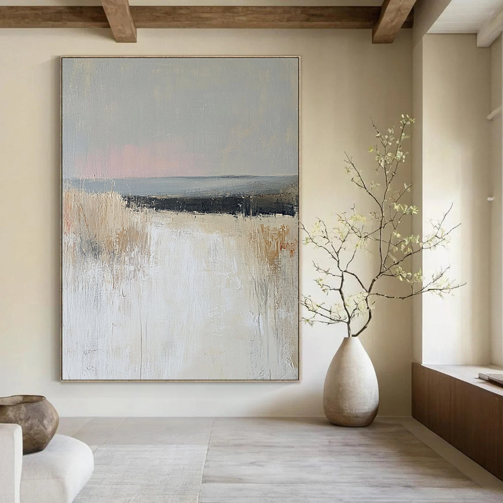 Minimalist Field Abstract - Subtle Landscape Artwork GAB0535