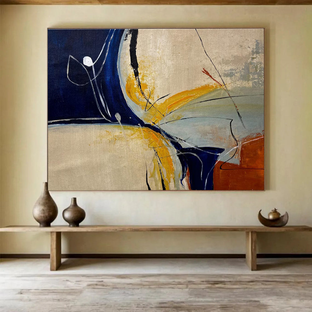 Minimalist Abstract Shapes Painting for Contemporary Offices YHT331