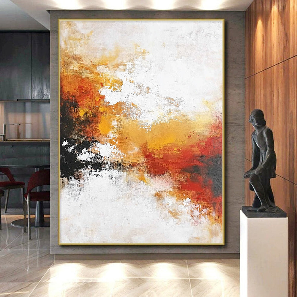 Orange Red Abstract Painting with Fiery Ambience WINK699