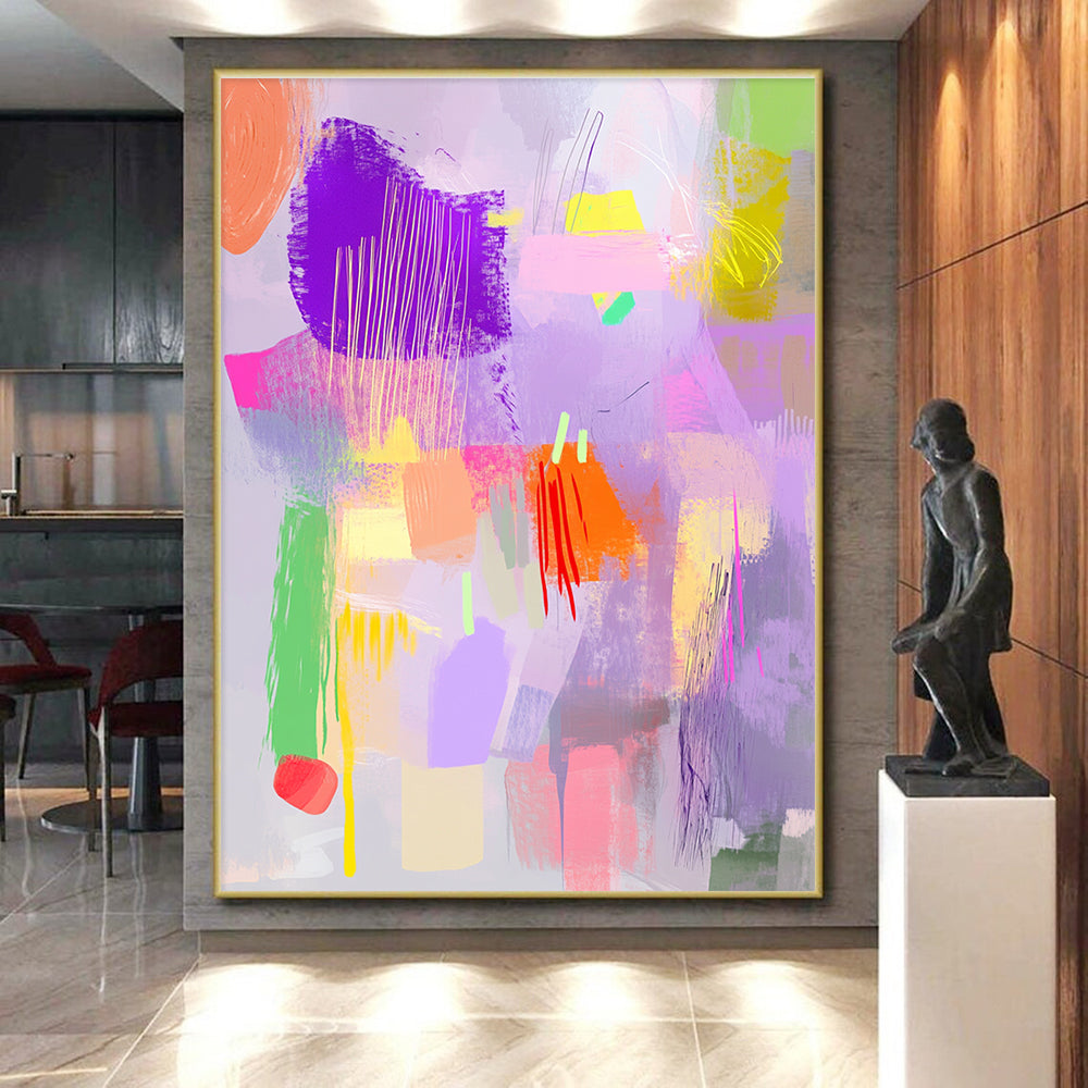 Pastel Colored Abstract Painting with Playful Sweetness WINK748