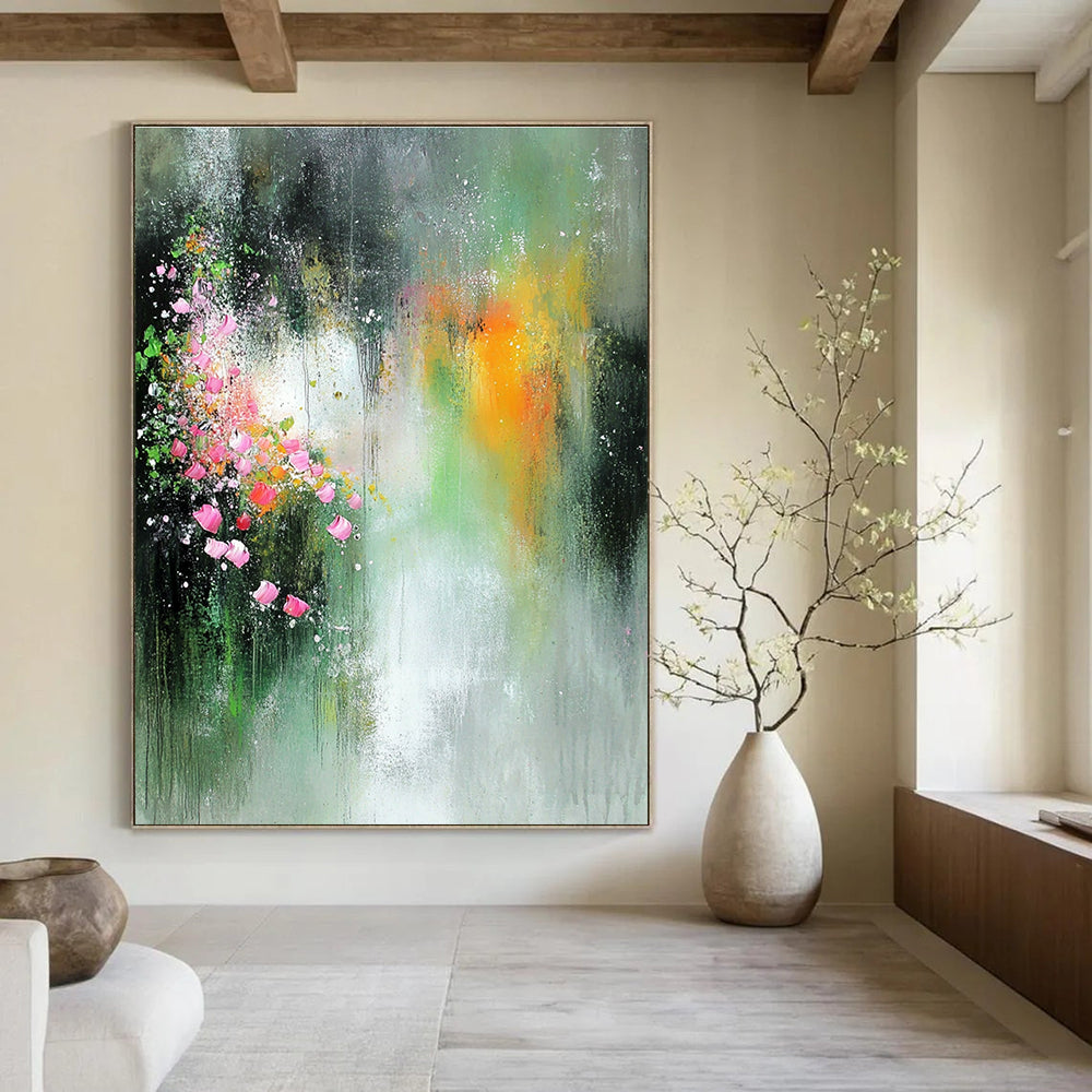 Colorful Floral Abstract Painting for Feminine - Style Beauty Salons GAB1339