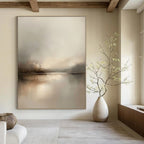 Misty Lake Abstract - Dreamy Landscape Abstract Art GAB0516