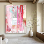 Pink Collage Abstract - Eclectic Mixed - Media Art GAB0393