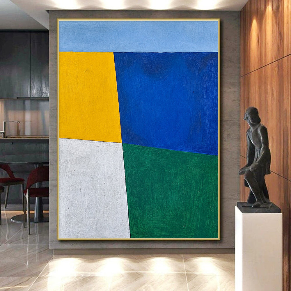 Color - Blocked Simplicity Abstract Painting with Vibrant Clarity WINK219