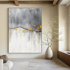 Gold - Branch Abstract Painting for Minimalist Home Offices GAB0863