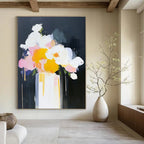Bold Flower Vase - Minimalist Floral Abstract Painting GAB0612