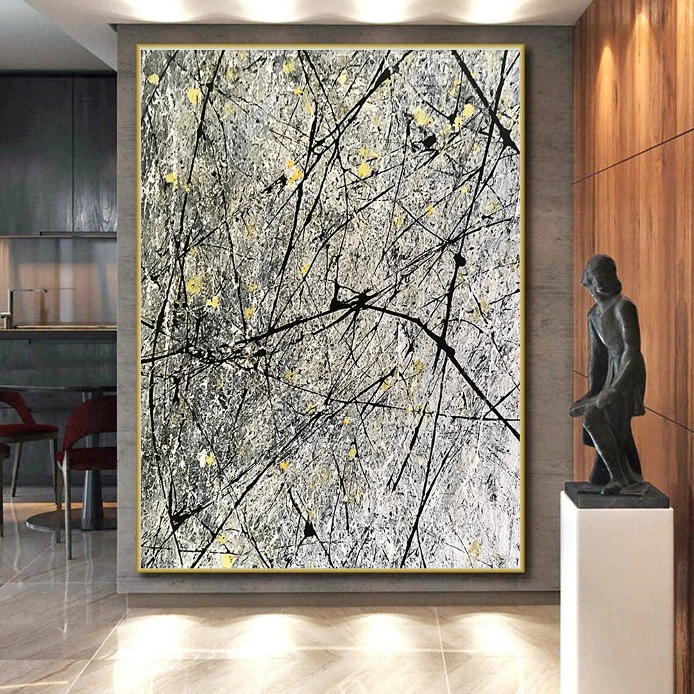 Line Drip Abstract Painting with Artistic Chaos WINK778