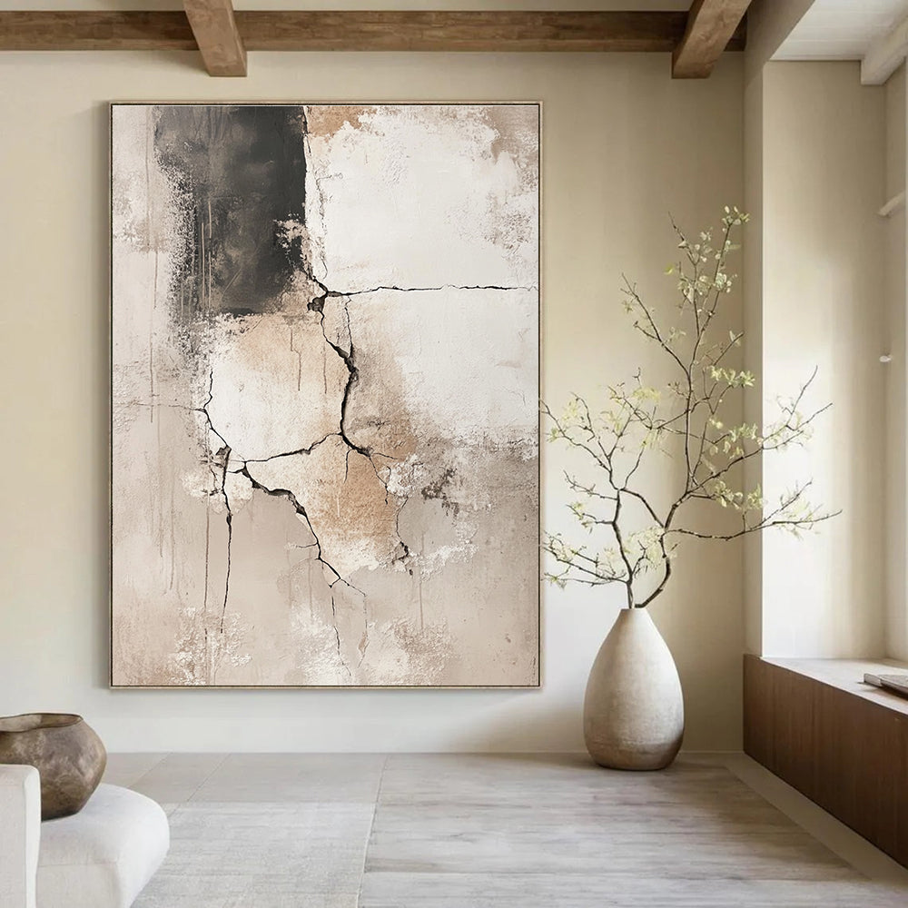Cracked Texture Abstract Painting for Industrial - Chic Interiors GAB0697