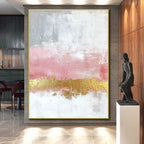 Pink Gold Abstract Painting with Elegant Warmth WINK330