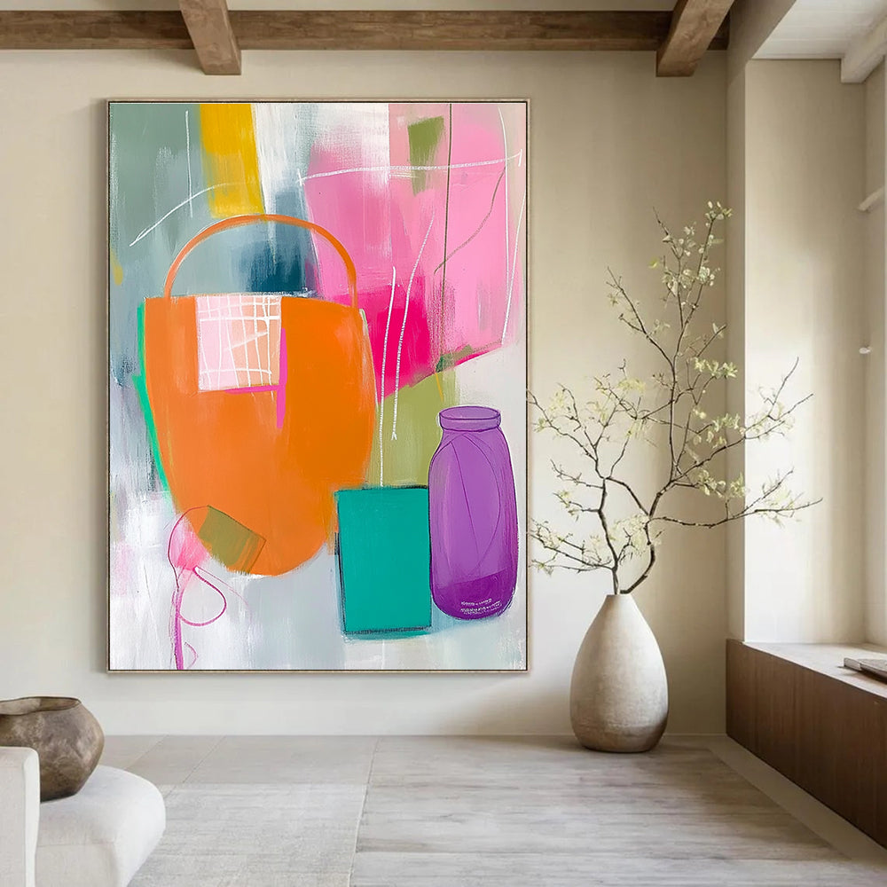 Still Life Abstract Painting for Contemporary Kitchen Dinettes GAB1219