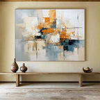 Neutral Abstract Composition Painting for Minimalist Spaces YHT006