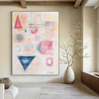 Geometric Pastel Abstract Minimalist Abstract Painting GAB0364