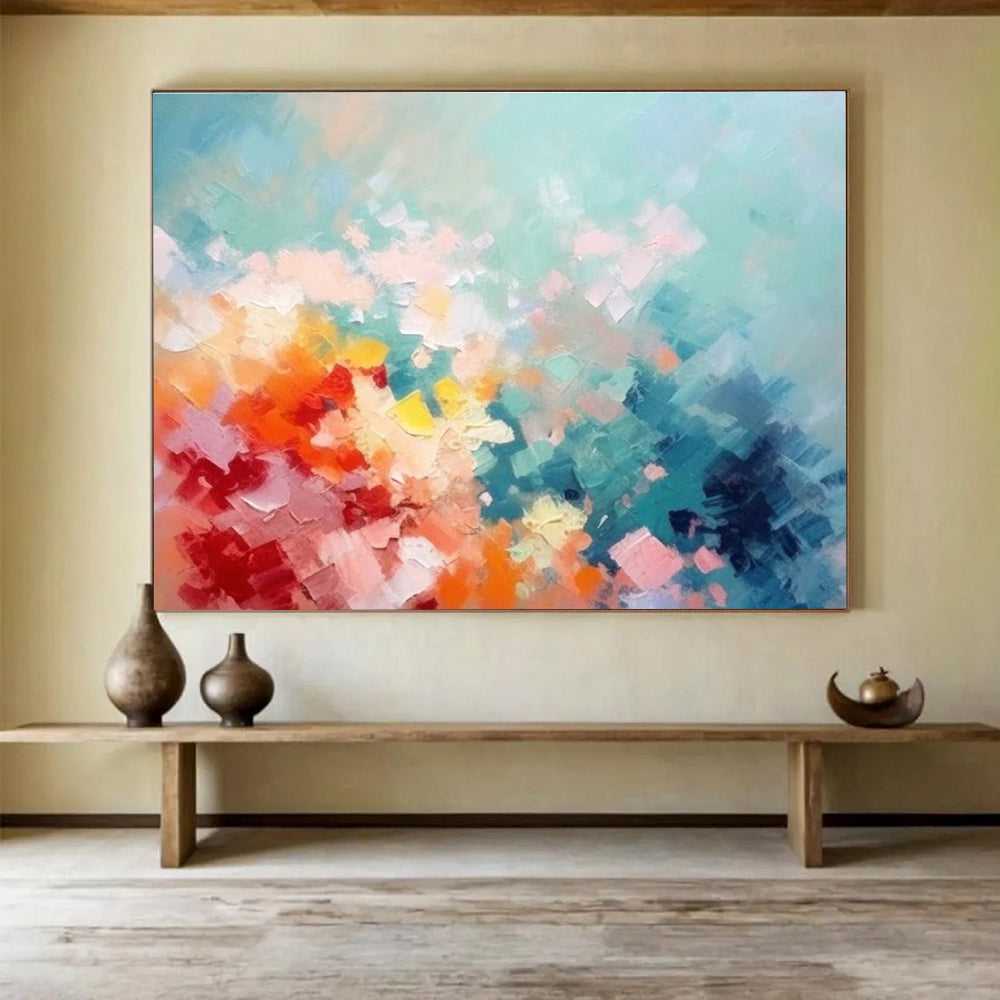 Pastel Abstract Mosaic Painting for Charming Spaces YHT057