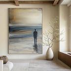 Solitary Figure Abstract Painting for Thoughtful - Styled Studies GAB1065