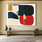Abstract Geometric in Dark and Earthy Hues ABS082