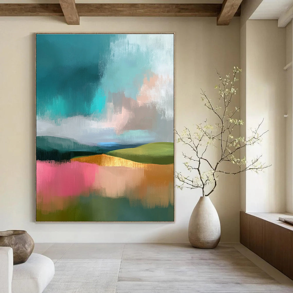Colorful Hills Abstract - Contemporary Landscape Art GAB0541