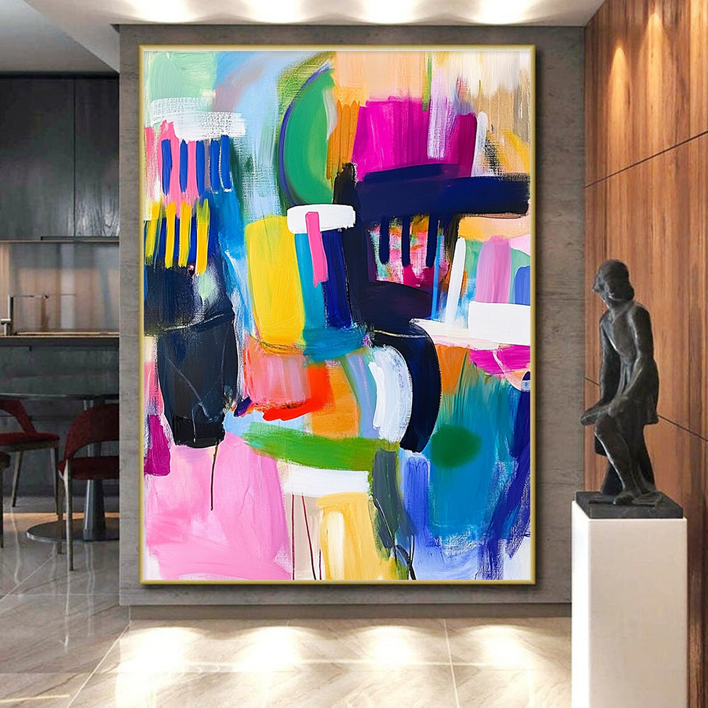 More Colorful Abstract Painting with Enhanced Vibrancy WINK577