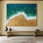 Textured Beach Abstract Painting for Seaside Resort Spas YHT356