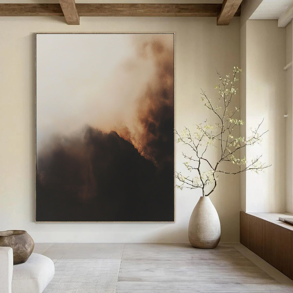 Misty Abstract Landscape Painting for Serene Spa Retreats GAB1161