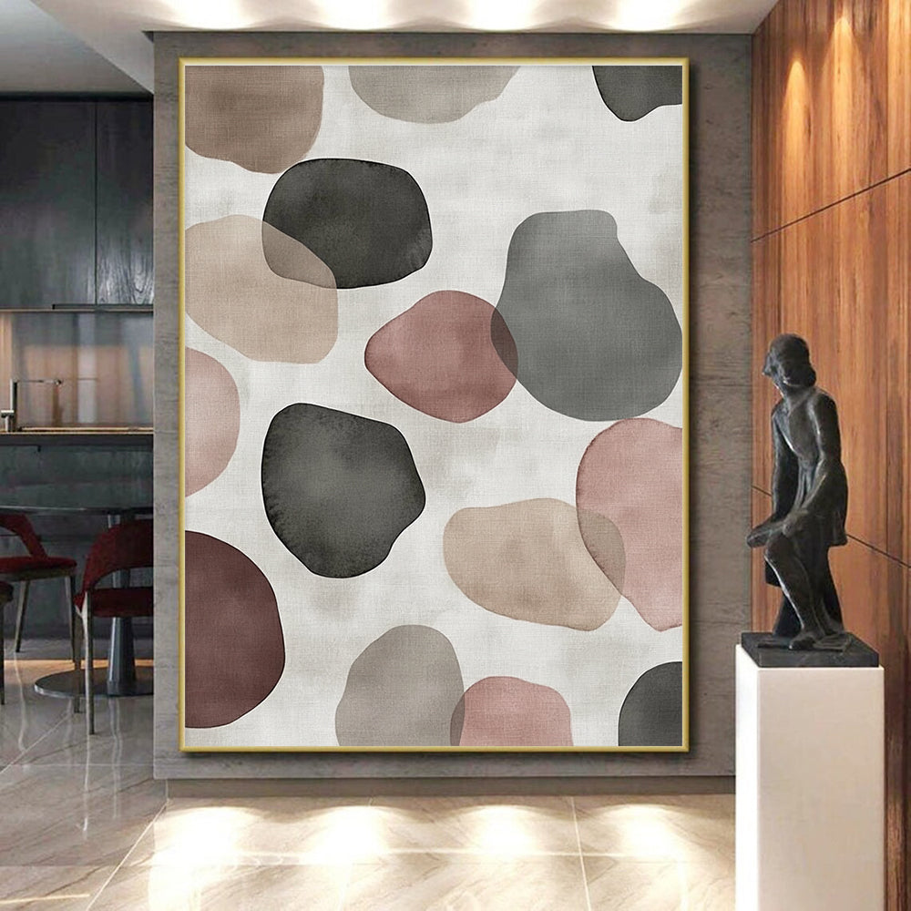 Earth Toned Abstract Shapes 2 Painting with Soothing Repetition WINK725