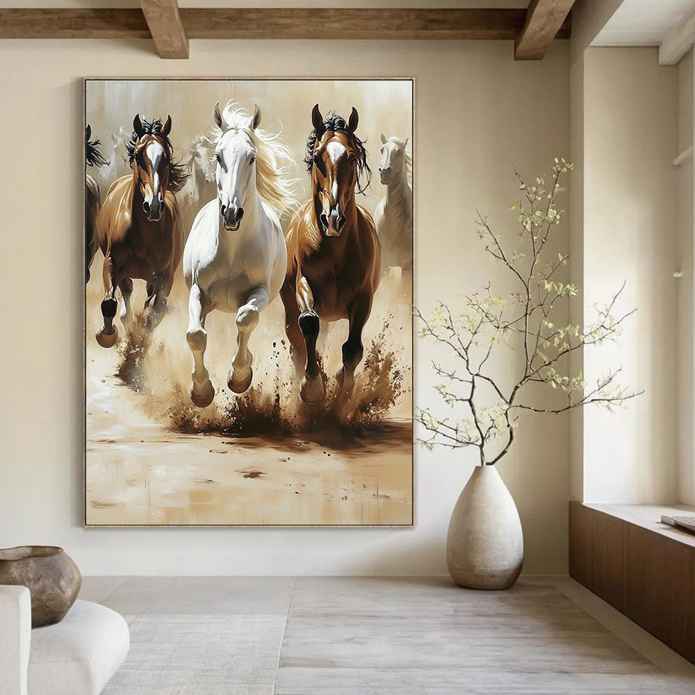 Galloping Horses Painting of Dynamic Power GAB0147