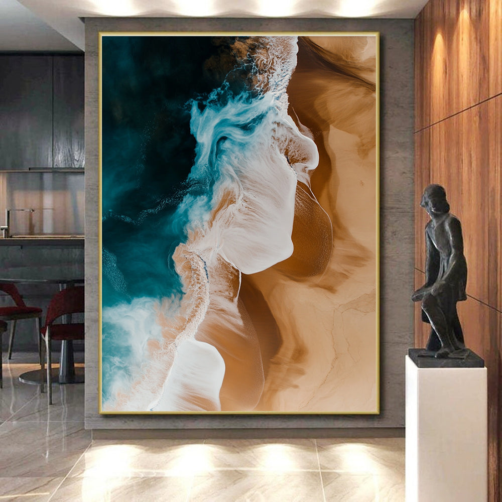 Aerial Beach Abstract Painting with Natural Harmony WINK311