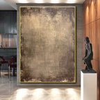 Textured Brown Background Abstract Painting with Rustic Charm WINK031