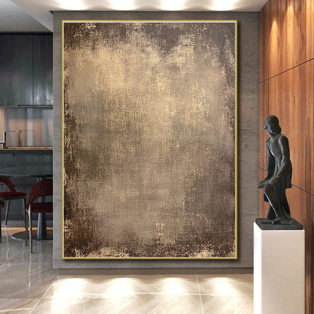 Textured Brown Background Abstract Painting with Rustic Charm WINK031