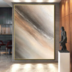 Metallic Tones Abstract Painting with Subtle Shimmer WINK794